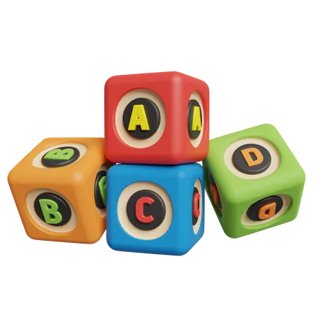 Alphabet Blocks  3D Icon