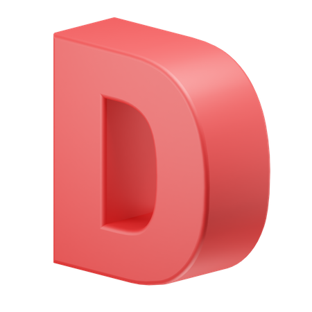 D alphabet  3D Icon