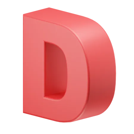 D alphabet  3D Icon