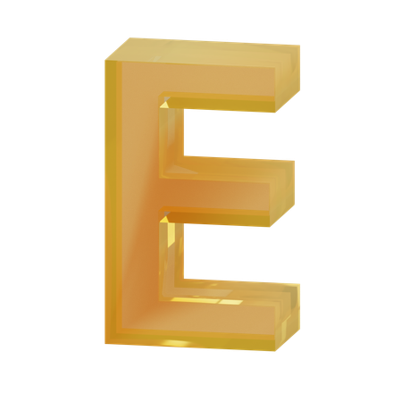 Alphabet e  3D Icon