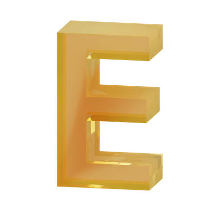 Alphabet e  3D Icon