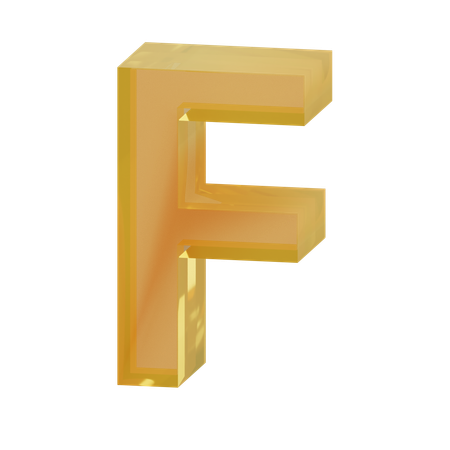 Alphabet f  3D Icon