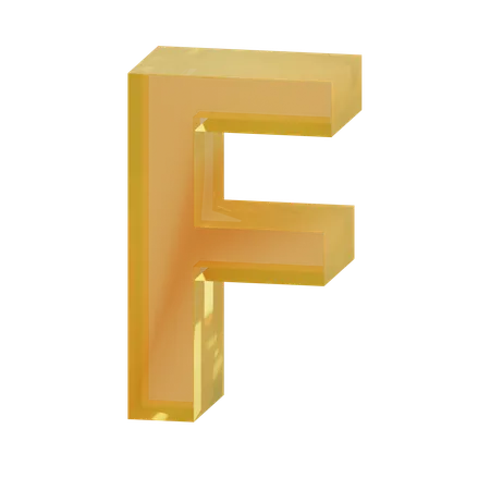 Alphabet f  3D Icon