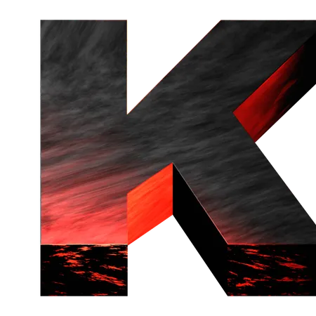 Alphabet k  3D Icon