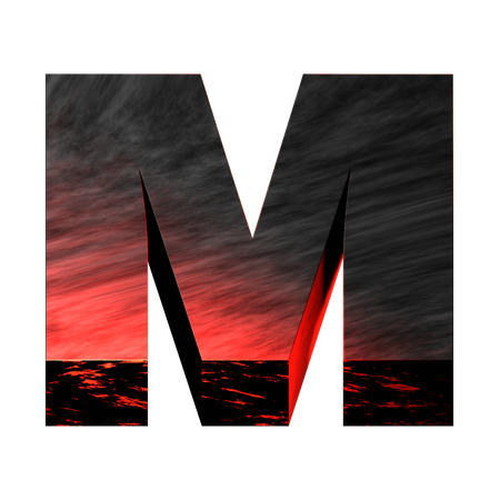 Alphabet m  3D Icon