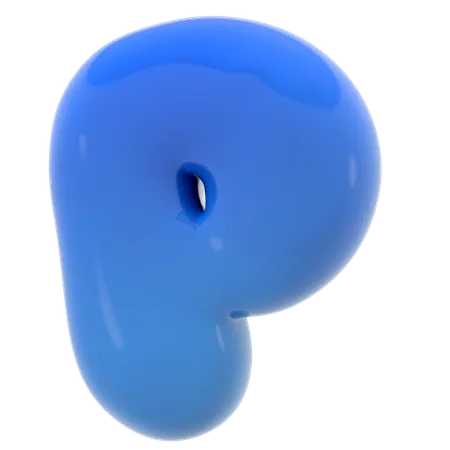 Alphabet P bubble letter  3D Icon