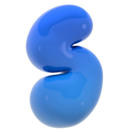 Alphabet S bubble letter  3D Icon