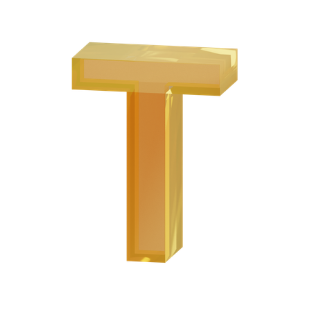 Alphabet t  3D Icon