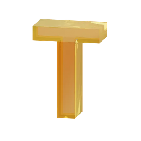 Alphabet t  3D Icon