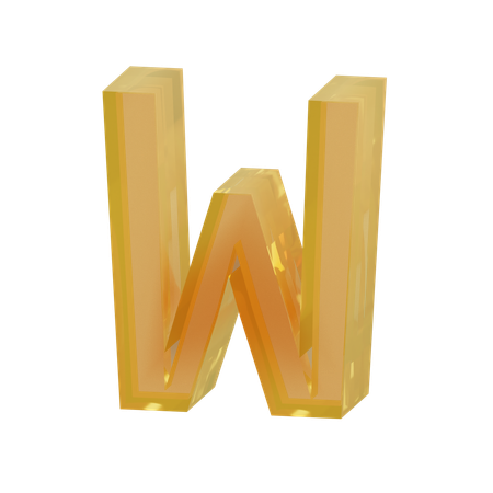 Alphabet w  3D Icon