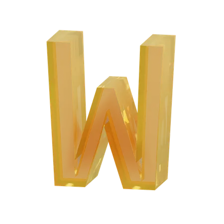 Alphabet w  3D Icon