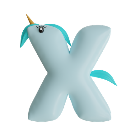 Alphabet X  3D Icon