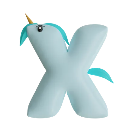 Alphabet X  3D Icon