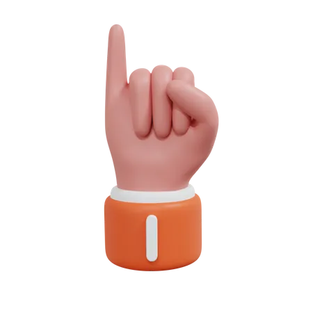 Alphabets Gesture I  3D Icon