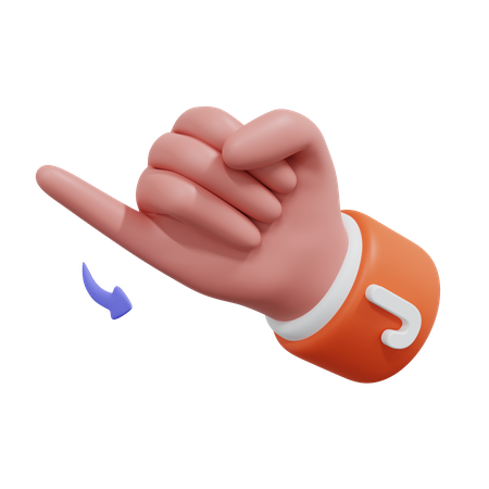 Alphabets Gesture J  3D Icon