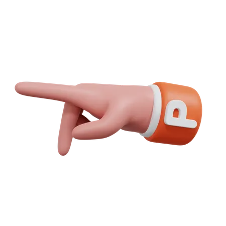 Alphabets Gesture P  3D Icon