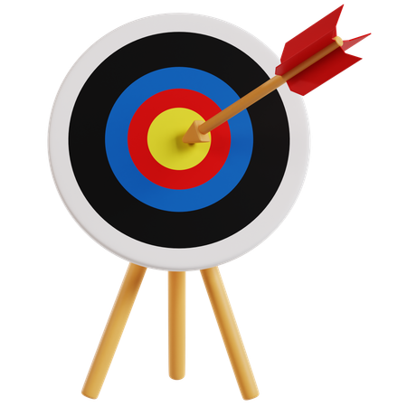 Bullseye no esporte de tiro com arco  3D Icon