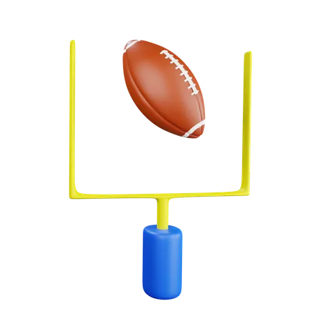 American Football Goal Post  3D Icon