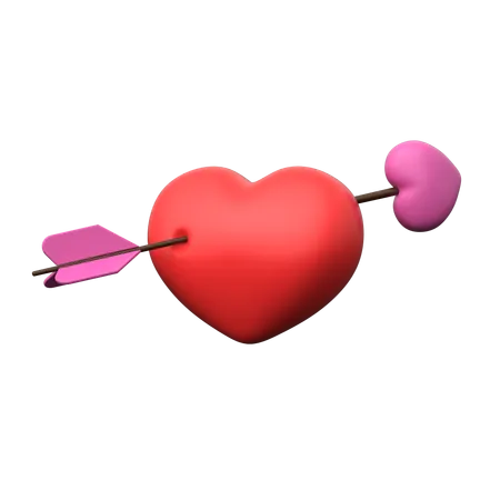 Flecha de amor  3D Icon