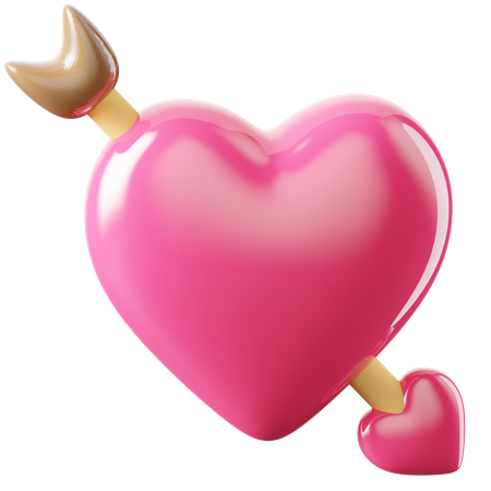 Flecha de amor  3D Icon