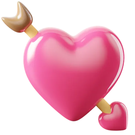 Flecha de amor  3D Icon