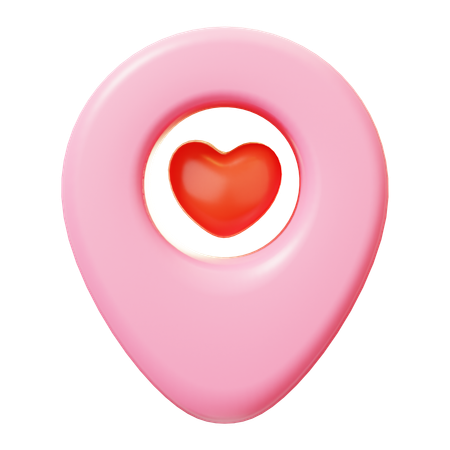 Ubicación de amor  3D Icon