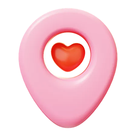 Ubicación de amor  3D Icon