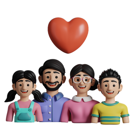 L'amour de la famille  3D Icon