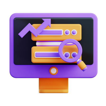 Análisis de datos del servidor  3D Icon