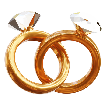 Anillos de pareja  3D Icon