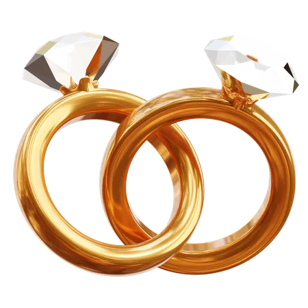 Anillos de pareja  3D Icon