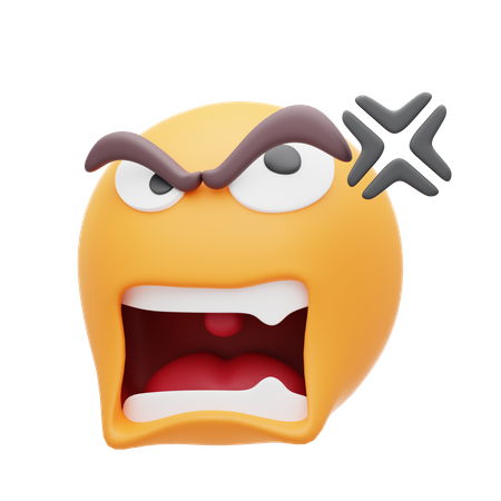 Annoyed Emoji  3D Icon