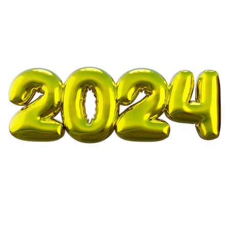 Año nuevo 2024  3D Icon