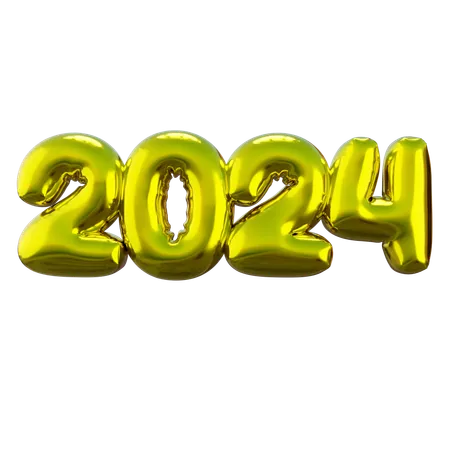 Año nuevo 2024  3D Icon