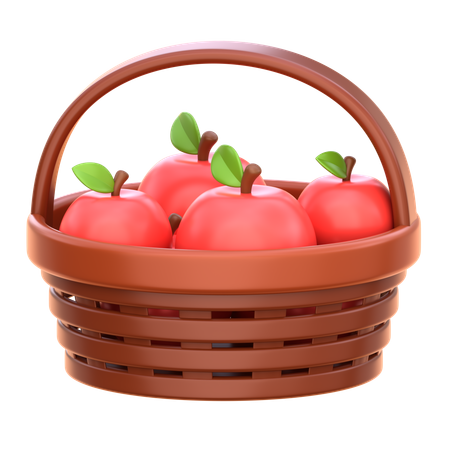 Apple Basket  3D Icon