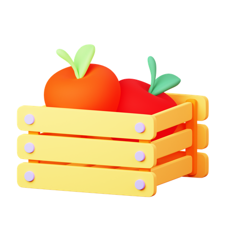 Apple Basket  3D Icon