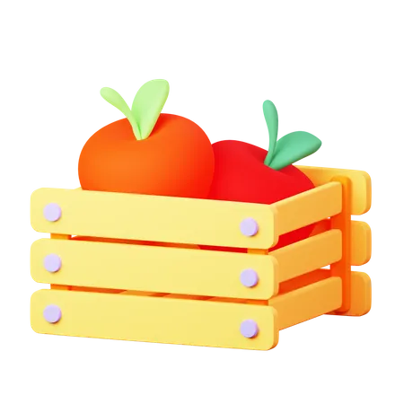 Apple Basket  3D Icon