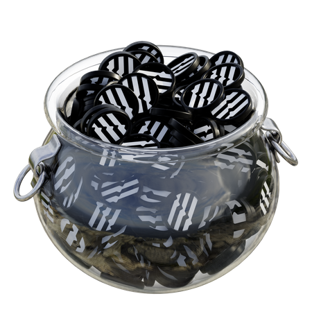 Apt Clear Glass Pot  3D Icon