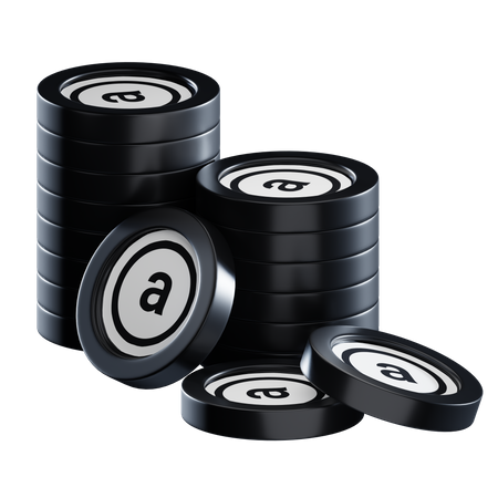 Ar Coin Stacks  3D Icon