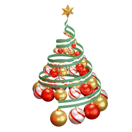 Árbol de navidad decorativo  3D Illustration