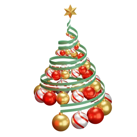 Árbol de navidad decorativo  3D Illustration