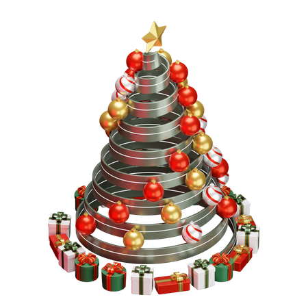 Árbol de navidad decorativo  3D Illustration