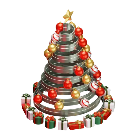 Árbol de navidad decorativo  3D Illustration