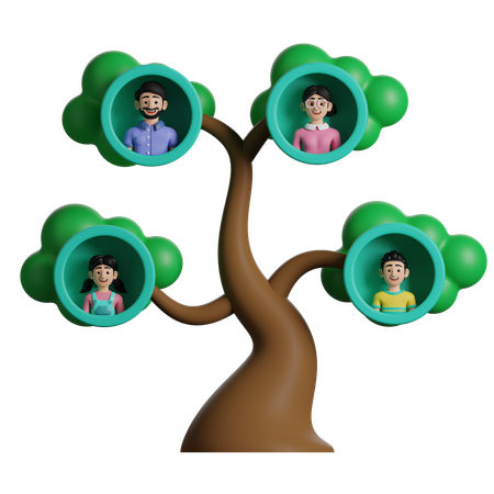 Arbre généalogique  3D Icon