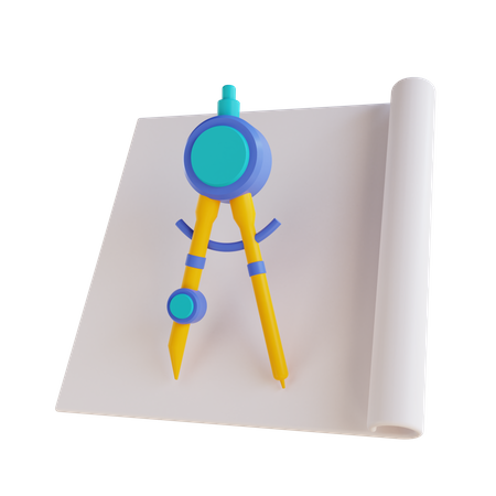 Architect Plan  3D Icon