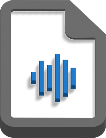 Archivo de sonido  3D Icon