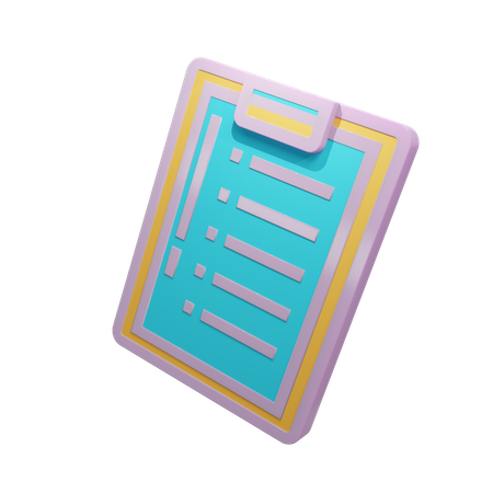 Prancheta  3D Icon