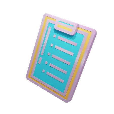 Prancheta  3D Icon