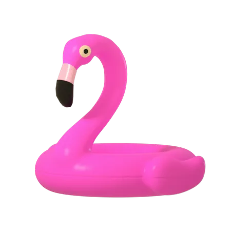 Anel de natação flamingo  3D Illustration