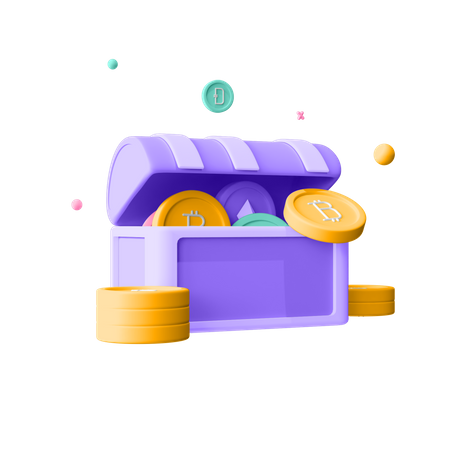 Armário de bitcoin  3D Illustration